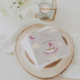 Guardanapo De Papel Chá de Bebê Rosa Teddy Bear Preppy