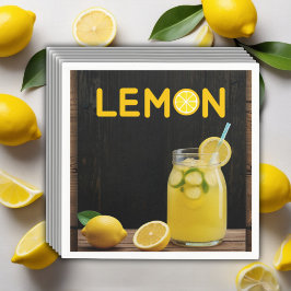 Guardanapo De Papel Chá de Bebê Rustic Lemon Lemonade