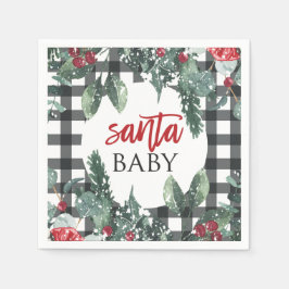 Guardanapo De Papel Chá de Bebê Santa Baby Natal