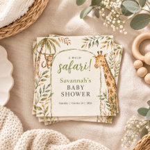 Chá de Bebê Selvagem Tropical Animais da Selva 
