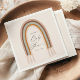 Guardanapo De Papel Chá de Bebê Tom Terra Chuva de Cores Boho