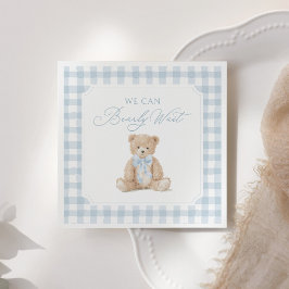Guardanapo De Papel Chá de Bebê Urso de Gengibre Azul
