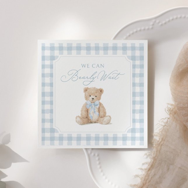 Guardanapo De Papel Chá de Bebê Urso de Gengibre Azul (Criador carregado)