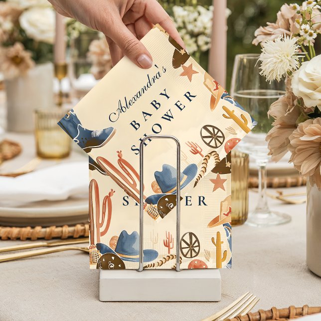 Guardanapo De Papel Chá de Bebê Western Neutro (Criador carregado)