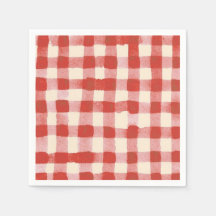 Chá de Bebê Xadrez Aquarela Rosa Simples Vermelho