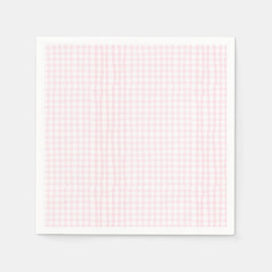 Guardanapo De Papel Chá de Bebê Xadrez Rosa
