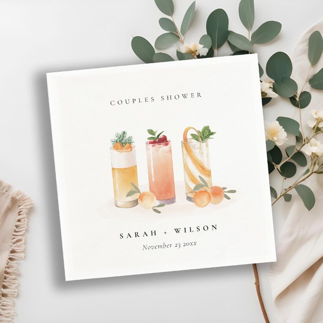 Guardanapo De Papel Chá de Casal Elegante Frutas Cute Laranja (Criador carregado)