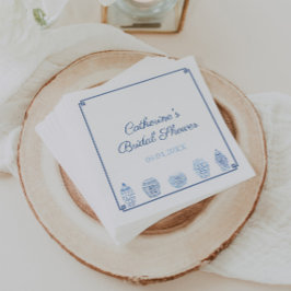 Guardanapo De Papel Chá de casamento Branca de Chinoiserie Chic