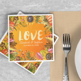 Guardanapo De Papel Chá de casamento Cair Mapeando Deixa Pumpkin Giras