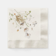 Chá de casamento de flor selvagem Napkins