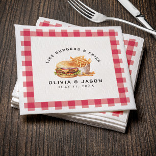 Guardanapo De Papel Chá de casamento de Piquenique para Burgers e Frie