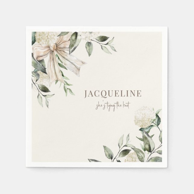 Guardanapo De Papel Chá de Casando de Creme Personalizado (Frente)