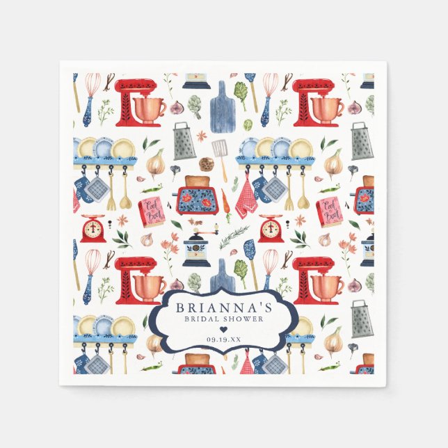 Guardanapo De Papel Chá de Cozinha Personalizado para Noiva (Frente)