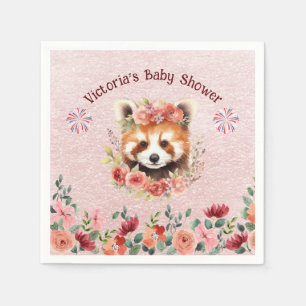 Guardanapo De Papel Chá de fraldas Adorável De Bebê Vermelho De Panda