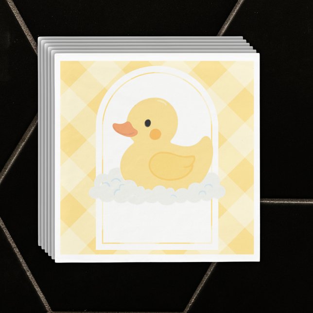 Guardanapo De Papel Chá de fraldas Amarelo Moderno de Borracha Ducky (Criador carregado)