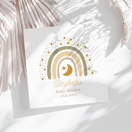 Guardanapo De Papel Chá de fraldas Arco-Íris Neutro Boho