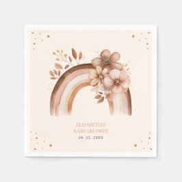 Guardanapo De Papel Chá de fraldas Arco-Íris Rústico Neutro Boho Water