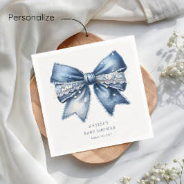 Guardanapo De Papel Chá de fraldas Arco Jean Azul