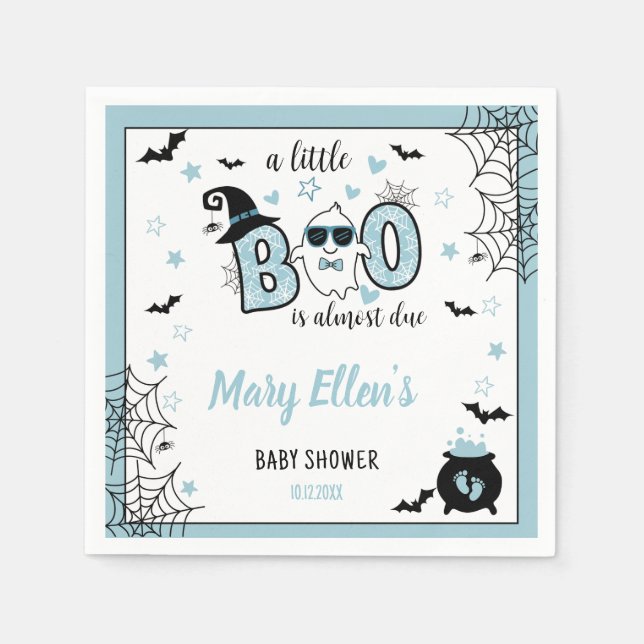 Guardanapo De Papel Chá de fraldas AZUL DE HALLOWEEN (Frente)
