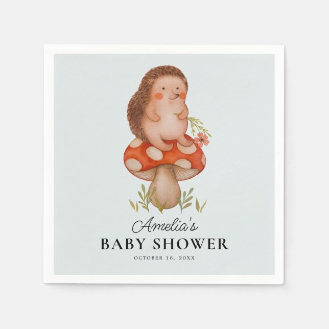 Guardanapo De Papel Chá de fraldas Azul de Porte de Aquarela (Frente)