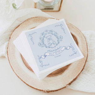 Guardanapo De Papel Chá de fraldas azul-francês do urso Vintage