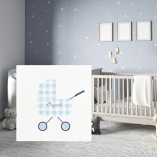 Guardanapo De Papel Chá de fraldas Baby Blue Gingham