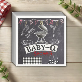 Guardanapo De Papel Chá de fraldas Baby-Q Grill Chalkboard