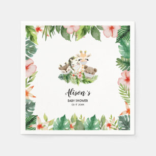 Guardanapo De Papel Chá de fraldas Birthday Napkins   Amigos Safari