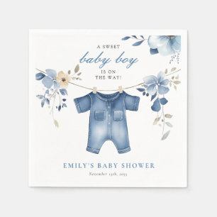 Guardanapo De Papel Chá de fraldas Blue Jean Denim Sweet Boy