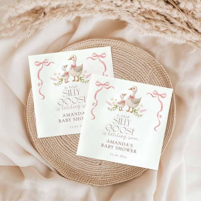 Guardanapo De Papel chá de fraldas bobo de Garota Ganso (Criador carregado)