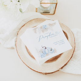 Guardanapo De Papel Chá de fraldas Boho Floral Arco Pumpkin Azul