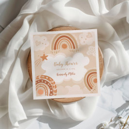 Guardanapo De Papel Chá de fraldas Boho Rainbow