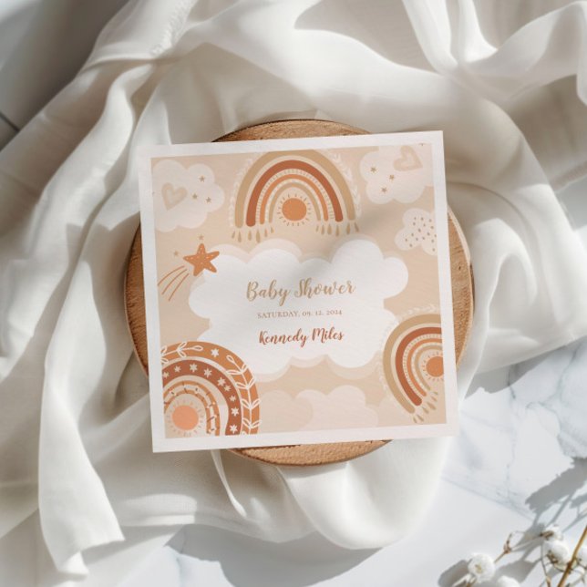 Guardanapo De Papel Chá de fraldas Boho Rainbow (Criador carregado)