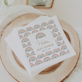 Guardanapo De Papel Chá de fraldas Boho Rainbow