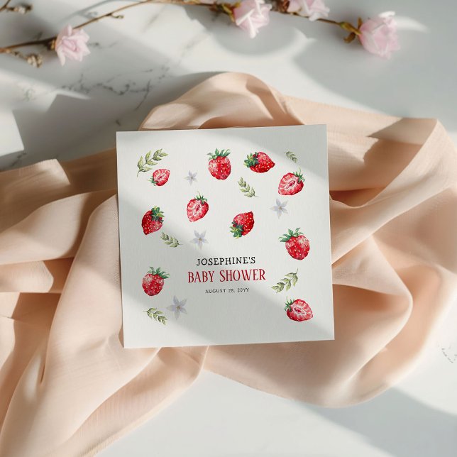 Guardanapo De Papel Chá de fraldas bonito 'Berry Sweet' de Morango (Criador carregado)