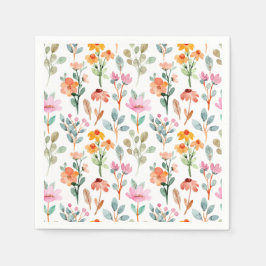 Guardanapo De Papel Chá de fraldas Bonito de Flores Selvagens