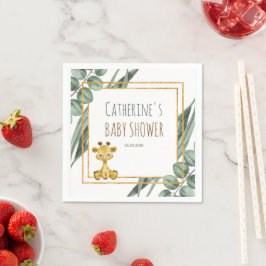 Guardanapo De Papel Chá de fraldas Botânico Safari Girafa da Selva Doc