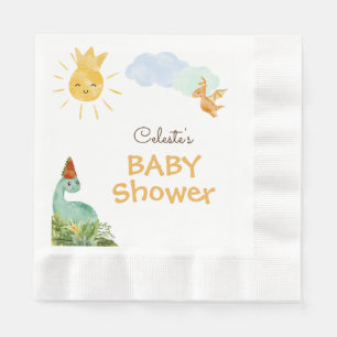 Guardanapo De Papel Chá de fraldas Branco do Dinossauro Moderno Napkin