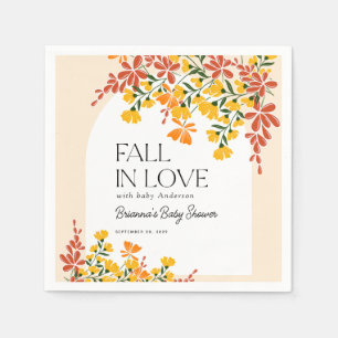 Guardanapo De Papel Chá de fraldas Cai No Amor Autumn Floral