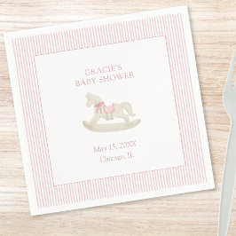 Guardanapo De Papel Chá de fraldas Clássico Simples Rosa Fogueira