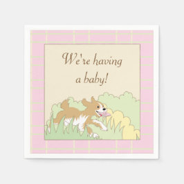 Guardanapo De Papel Chá de fraldas Coquetel Nápoles/Rosa Construir um