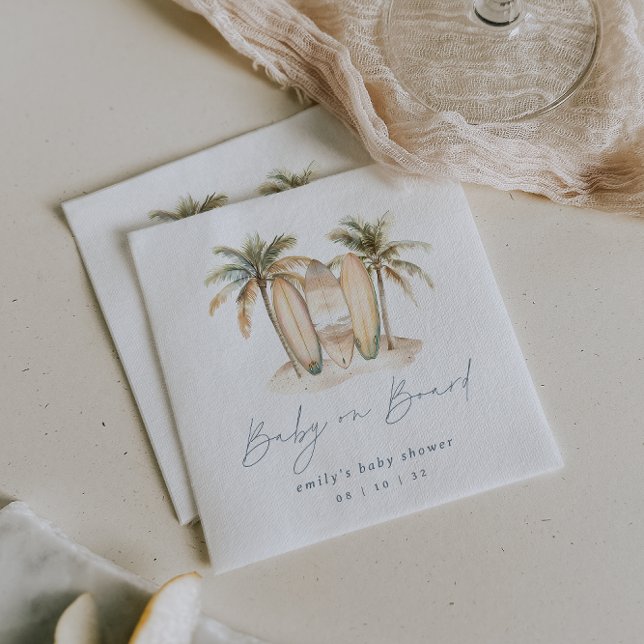 Guardanapo De Papel Chá de fraldas costeiro "Baby on Conselho" (Criador carregado)