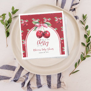 Guardanapo De Papel Chá de fraldas da Cherry Red Coquette Arco Girl