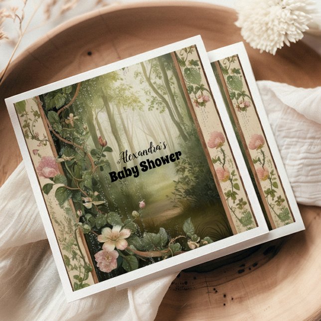 Guardanapo De Papel Chá de fraldas da Floresta Floral Magic (Criador carregado)