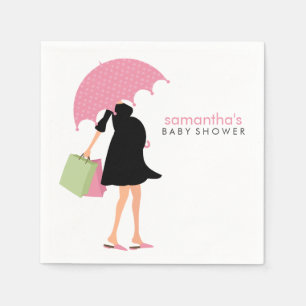 Guardanapo De Papel Chá de fraldas da Mamãe Umbrella {rosa}