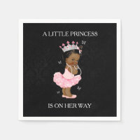 Chá de fraldas da princesa africana-americana Napk