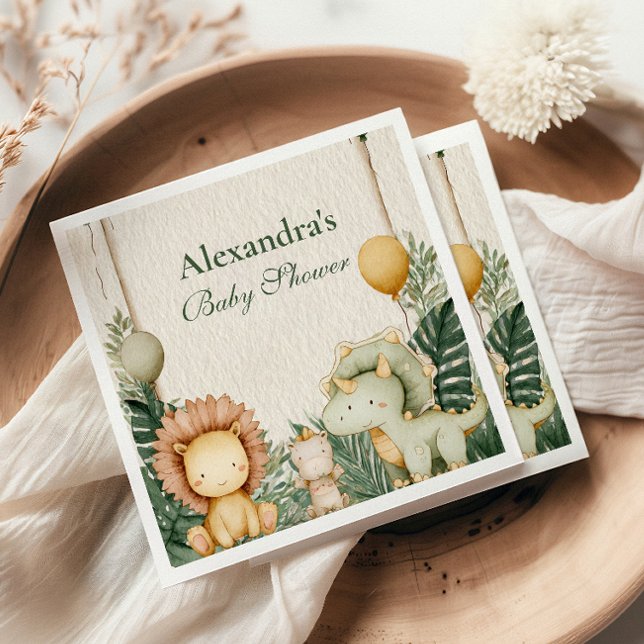 Guardanapo De Papel Chá de fraldas da selva de Dino (Criador carregado)