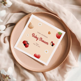 Guardanapo De Papel Chá de fraldas das Flores de Ladybug