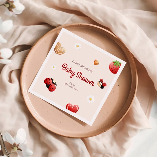 Guardanapo De Papel Chá de fraldas das Flores de Ladybug (Criador carregado)