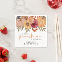 Chá de fraldas de Abóbora Moderno de Outono Flor d